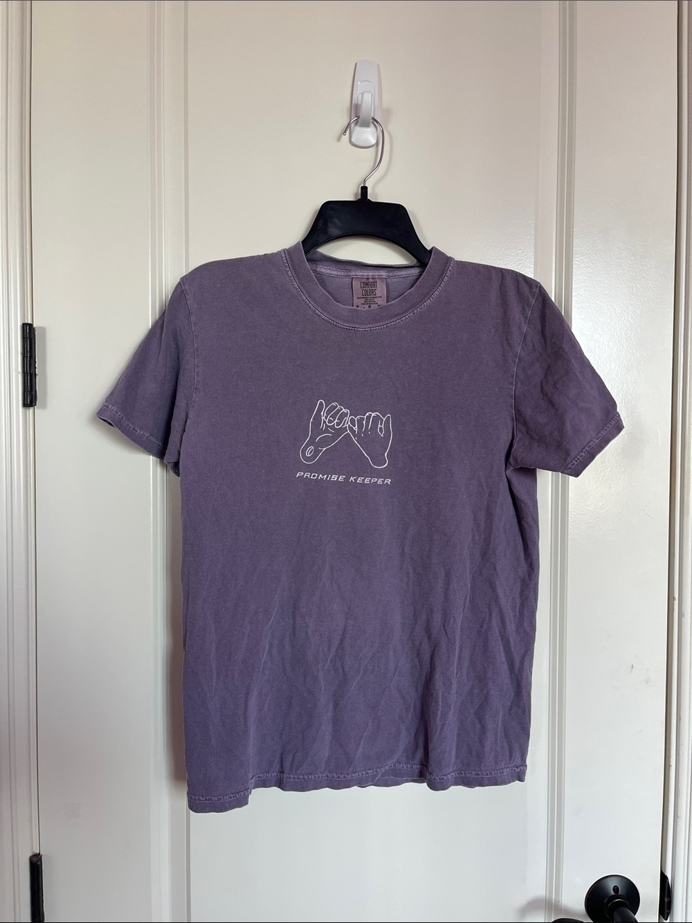 Comfort Colors Jesus Promise Keeper Graphic T-Shirt Size Small Purple